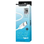 Borofone BX14 LinkJet USB to USB-C 2,4A 2m White