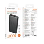 Borofone PowerBank 10.000mAh 2x USB, USB-C 22,5W BJ80 Clever Black