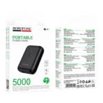 Borofone PowerBank 5.000mAh USB BJ81 Stability Black