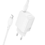 Borofone Φορτιστής USB-C Gan με Καλώδιο Type-C to Lightning 1m 20W BN26 White - Image 7