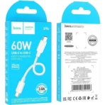Hoco Καλώδιο USB-C to USB-C 0.25m 60W X96 White