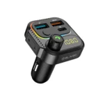 Blavec FM Transmitter/Φορτιστής Αυτοκινήτου,Bluetooth/2x USB/USB- C 36W TR-01 Flash Black - Image 3