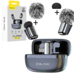 Blavec Lavalier 2x Ασύρματα Μικρόφωνα Kινητού USB-C MK-03 ClipGo Compo Silver