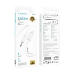 Borofone Καλώδιο Ηχου AUX Lightning to Jack Male 3.5mm 1m BL21 White