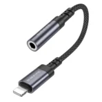 Borofone Καλώδιο Ηχου Lightning to Jack 3.5mm Female BV24 Grey - Image 3