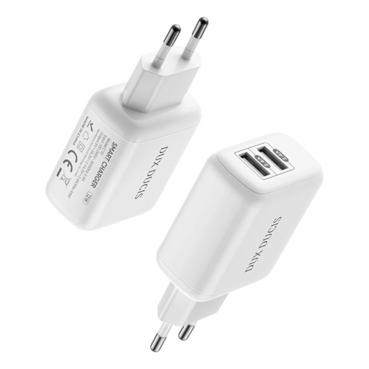 Dux Ducis Φορτιστής 2xUSB 12W C10 White 0 Dux Ducis Φορτιστής 2xUSB 12W C10 White - Image 1