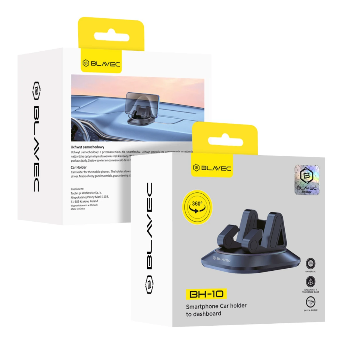 Blavec Βάση Αυτοκινήτου για Ταμπλό BH-10 Black 1 Blavec Βάση Αυτοκινήτου για Ταμπλό BH-10 Black - Image 1