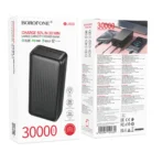 Borofone PowerBank 30.000mAh 2x USB/1x Type-C 22.5W BJ80B Clever Black