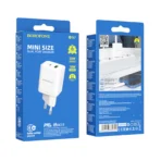Borofone Φορτιστής USB/USB-C 20W BN7 White