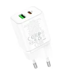 Borofone Φορτιστής USB/USB-C 20W BN7 White - Image 3