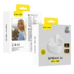 Blavec Bluetooth Ακουστικά Speak AI with live Translation BW-08 White