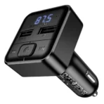 Borofone FM Transmitter/Φορτιστής Αυτοκινήτου,Bluetooth 2x USB Selecto BC63 Black - Image 4