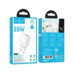 Hoco Φορτιστής USB/USB-C 20W N61 Gentle White